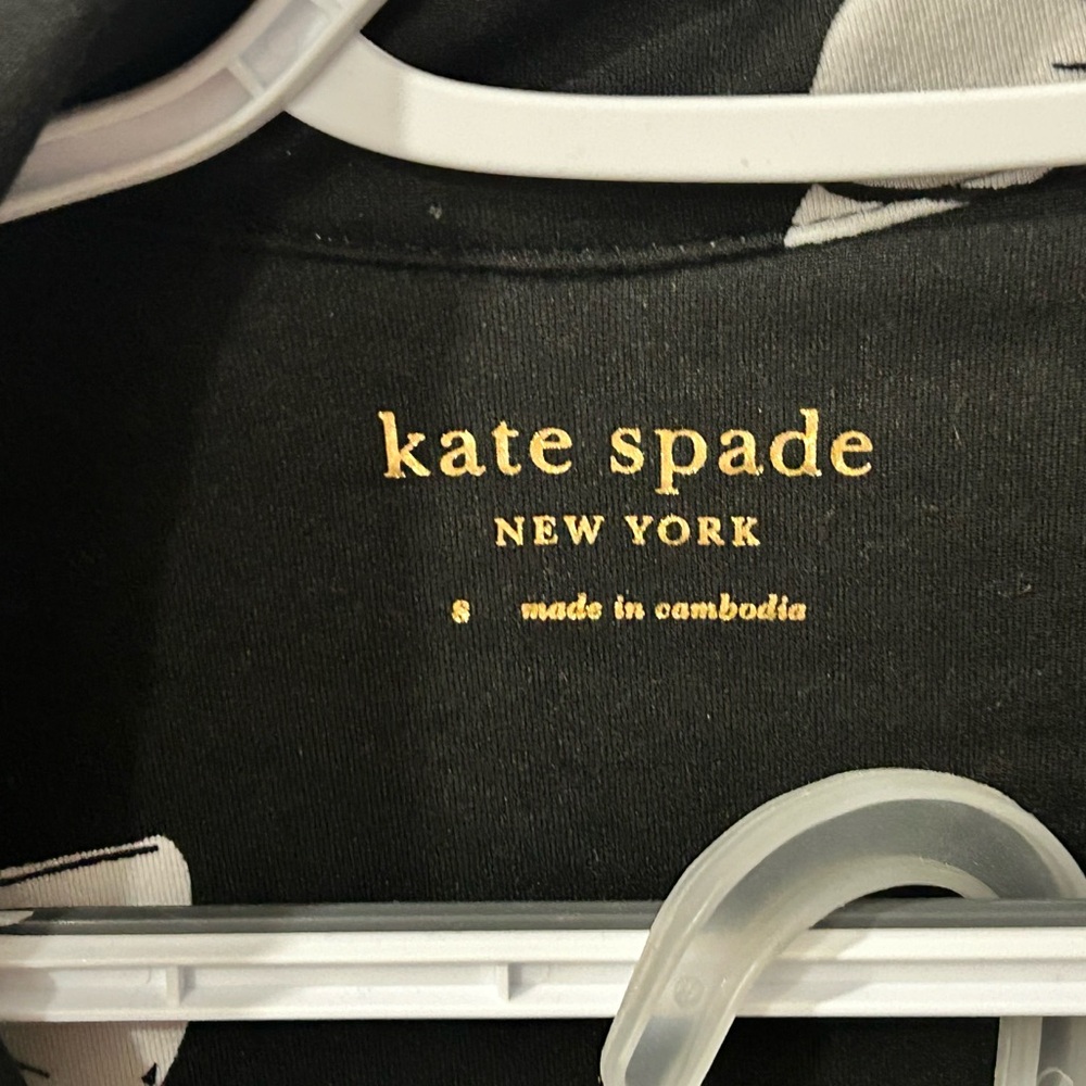 Kate Spade Black and White Bow Pajama Set - Picture 2 of 6